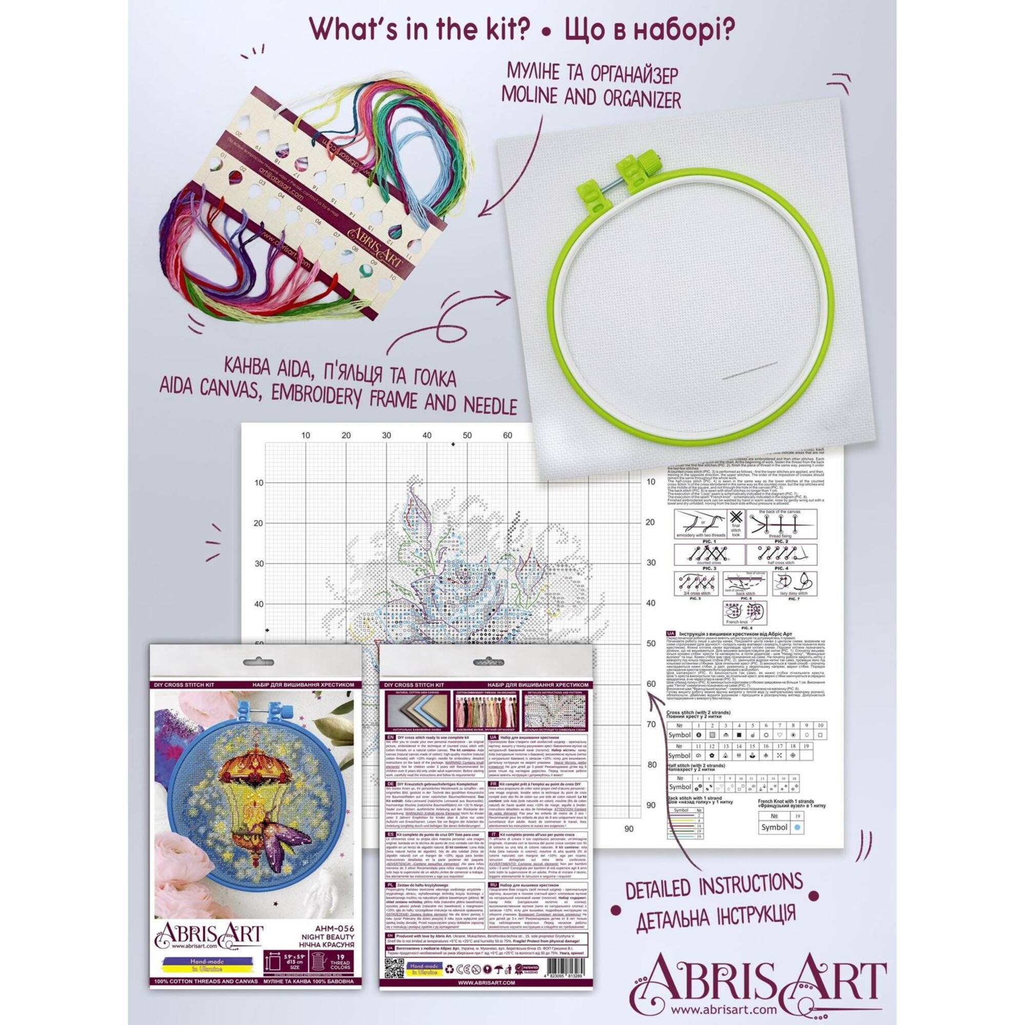 Abris Art Night Beauty Counted Cross Stitch Kit